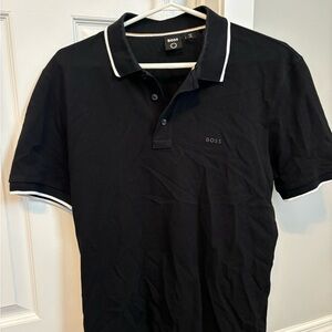 BOSS Men's Black Polo Shirt